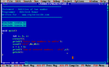 C++ Programming Language for addition